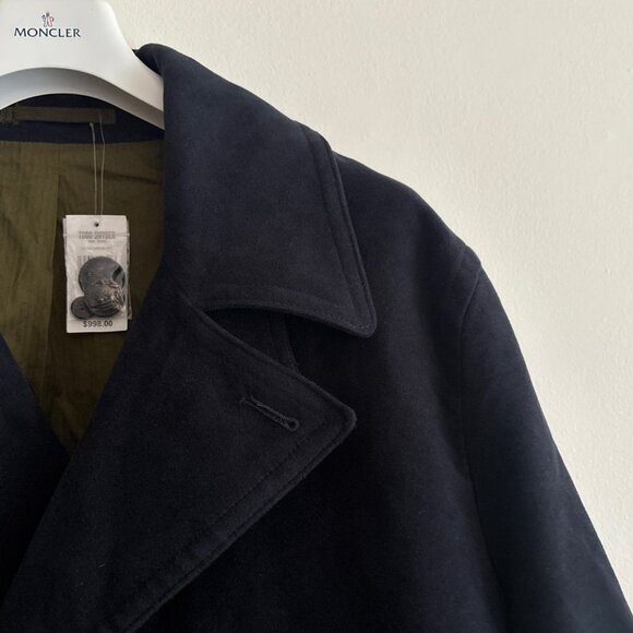BNWT USD$998 Todd Snyder Double Breasted Moleskin Overcoat- Midnight Navy — XXL - Picture 6 of 16